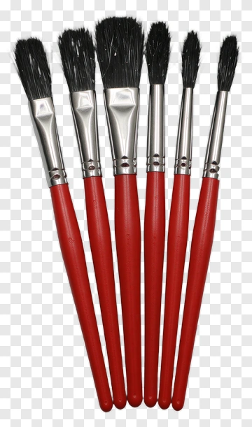 Set Of Red Paint Brushes PNG