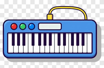 Cartoon Keyboard Instrument PNG