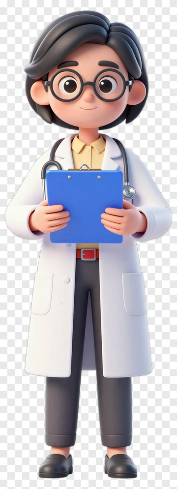 3D Doctor Holding A Clipboard PNG