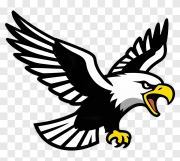 Cartoon Eagle With Outstretched Wings PNG