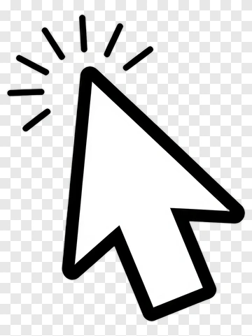 Cursor Arrow Icon With Click Effect PNG