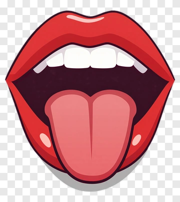 Cartoon Mouth Sticking Out Tongue PNG