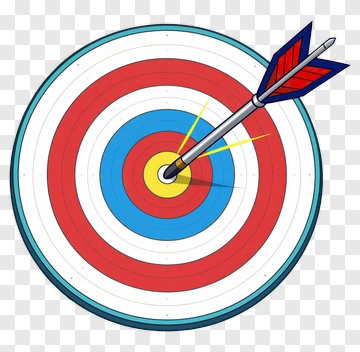Colorful Target With Arrow PNG