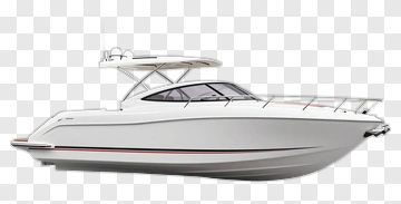White Motorboat PNG
