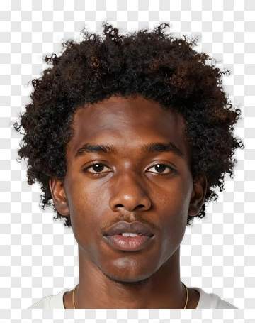 Young Man With Curly Hair PNG