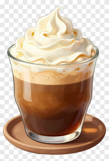Coffee Drink With Whipped Cream PNG