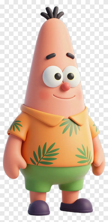 Cartoon Character In Tropical Shirt PNG