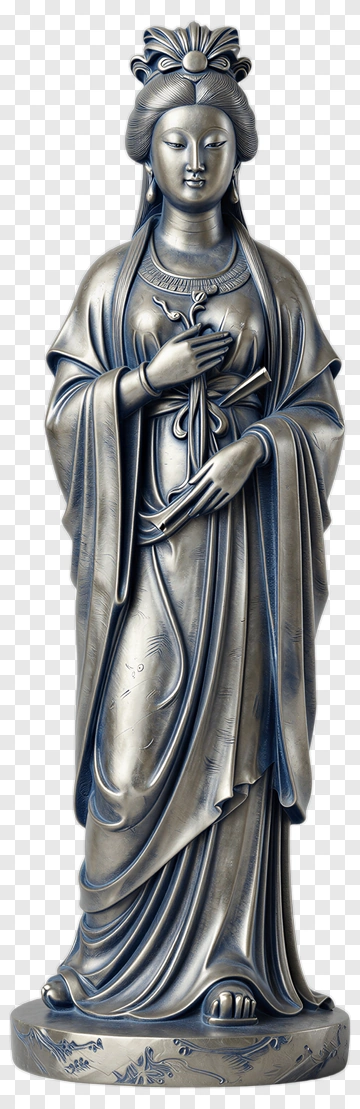 Statue Of A Woman In Traditional Clothing PNG