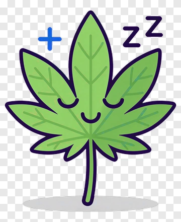Cartoon Sleepy Leaf PNG