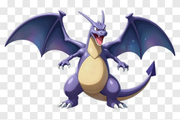 Dragon Character With Large Wings PNG