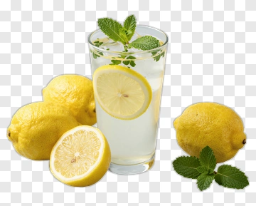Lemonade With Fresh Lemons And Mint Leaves PNG