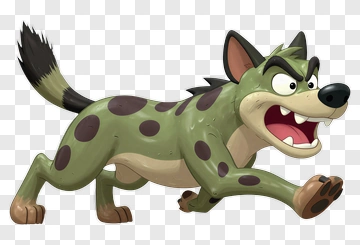 Cartoon Hyena Running PNG