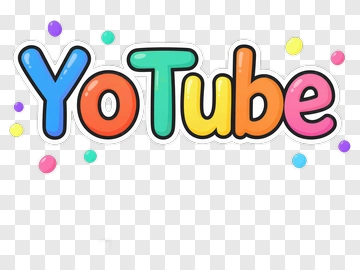Colorful Youtube Logo With Decorative Dots PNG
