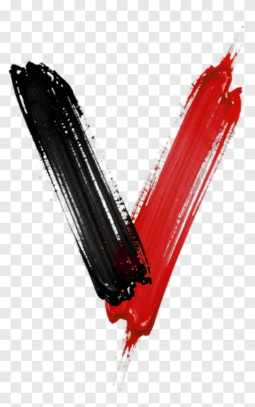 Red And Black Brush Stroke V PNG