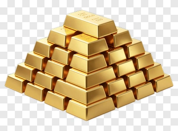 Gold Bar Pyramid PNG