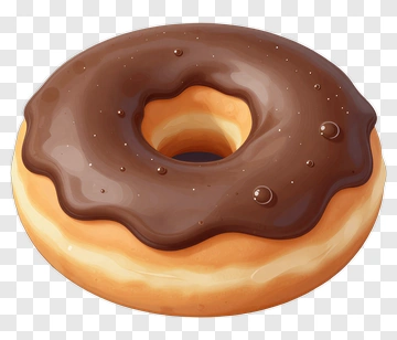 Chocolate Frosted Donut PNG