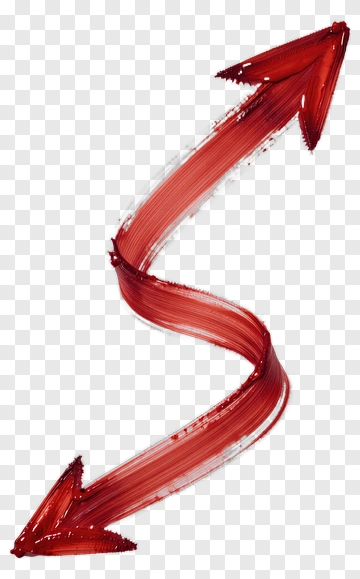 Red Brush Stroke Arrows PNG