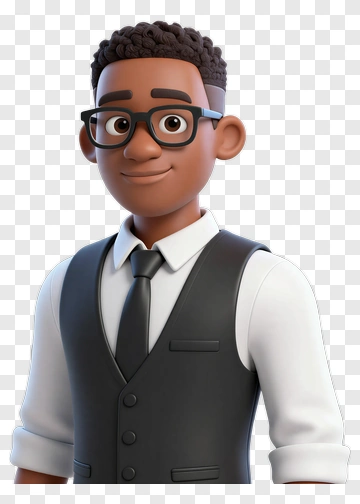3D Businessman In Formal Attire PNG
