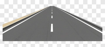 Straight Road With Lane Markings PNG