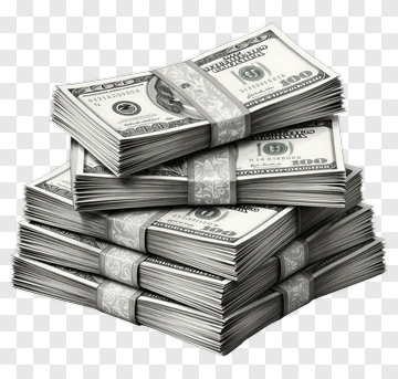 Stack Of Money Bundles PNG