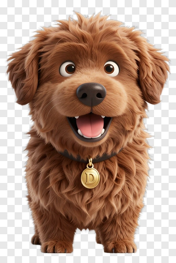 Cartoon Dog With A Happy Expression PNG
