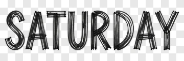 Saturday Text Illustration PNG