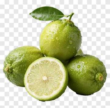 Fresh Limes With A Cut Lime PNG