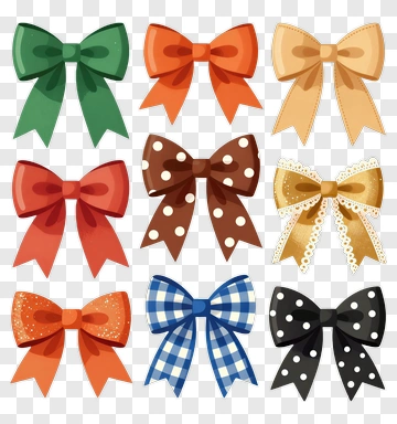 Collection Of Colorful Bows PNG