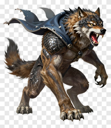 Fierce Werewolf Character PNG