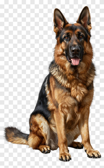 German Shepherd Dog Sitting PNG