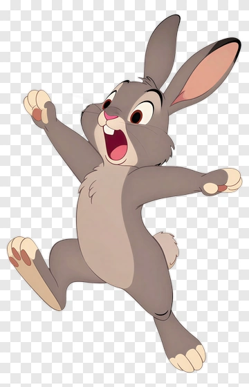 Cartoon Rabbit Running PNG