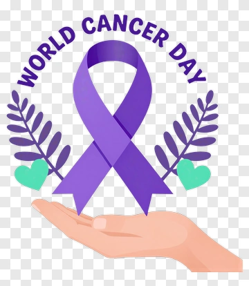 World Cancer Day Awareness Ribbon In A Hand PNG