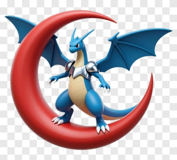 Dragon Holding A Red Moon PNG