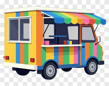 Colorful Food Truck PNG