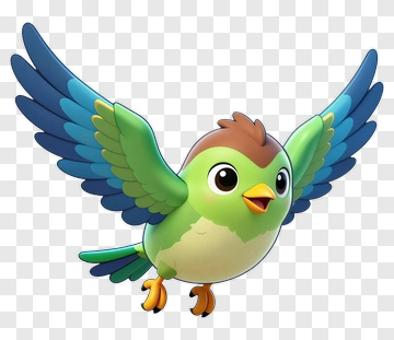 Cartoon Bird Flying PNG
