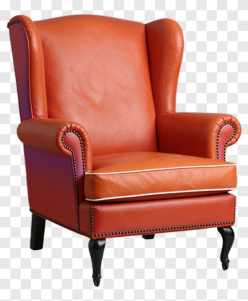 Leather Wingback Chair PNG