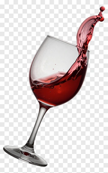 Red Wine Glass With Splashing Liquid PNG