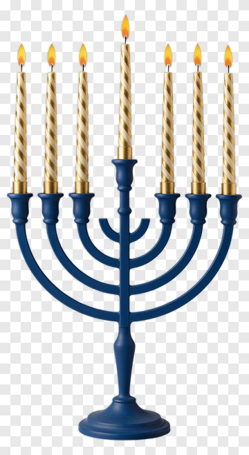Menorah With Golden Candles PNG