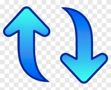 Blue Upward And Downward Arrows PNG