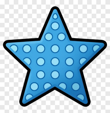 Blue Star With Dots PNG
