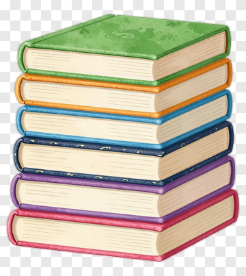 Colorful Stack Of Books PNG