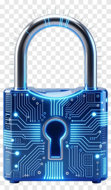Digital Lock With Circuit Design PNG