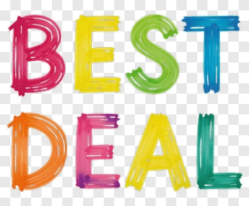 Best Deal Text In Colorful Letters PNG