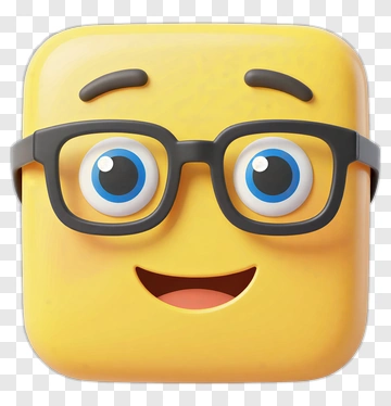 Smiling Emoji Face With Glasses PNG