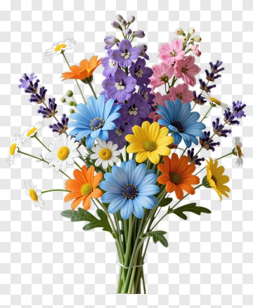 Colorful Flower Bouquet PNG