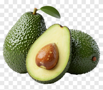 Avocado With A Cut Open Half PNG