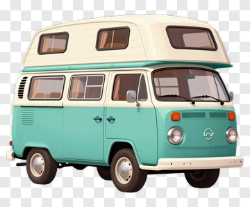 Vintage Camper Van PNG