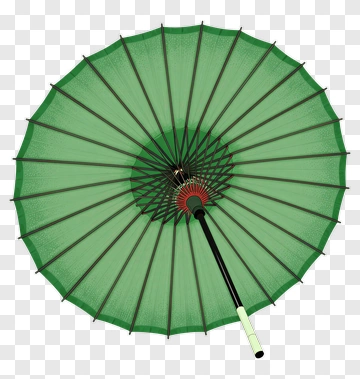 Green Paper Umbrella PNG