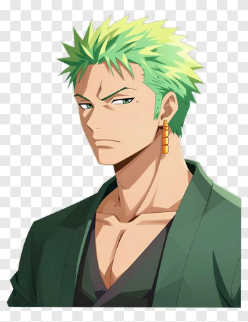 Anime Character With Green Hair PNG