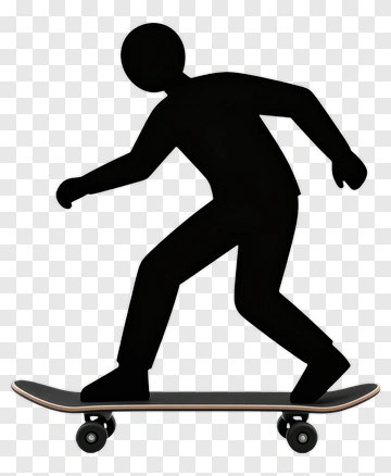Silhouette Of A Skateboarder Performing A Trick PNG